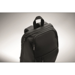 Zaino urbano in RPET con scomparto imbottito per laptop 15'' color nero quinta vista fotografica