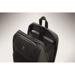 Zaino urbano in RPET con scomparto imbottito per laptop 15'' color nero vista principale