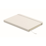 Taccuino A5 con copertina rigida in pelle sintetica riciclata, pagine a righe color bianco
