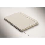 Taccuino A5 con copertina rigida in pelle sintetica riciclata, pagine a righe color bianco terza vista fotografica