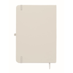 Taccuino A5 con copertina rigida in pelle sintetica riciclata, pagine a righe color bianco quinta vista