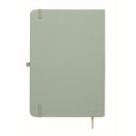 Taccuino A5 con copertina rigida in pelle sintetica riciclata, pagine a righe color verde menta quinta vista