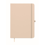 Taccuino A5 con copertina rigida in pelle sintetica riciclata, pagine a righe color bianco sporco seconda vista