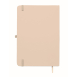 Taccuino A5 con copertina rigida in pelle sintetica riciclata, pagine a righe color bianco sporco quinta vista