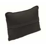 Cuscino effetto suede con imbottitura in fibra di seta per una seduta confortevole color nero seconda vista