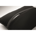 Cuscino effetto suede con imbottitura in fibra di seta per una seduta confortevole color nero quarta vista fotografica
