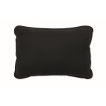 Cuscino effetto suede con imbottitura in fibra di seta per una seduta confortevole color nero quinta vista