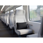 Cuscino effetto suede con imbottitura in fibra di seta per una seduta confortevole color nero vista ambiente