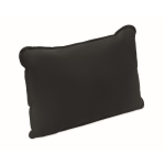 Cuscino effetto suede con imbottitura in fibra di seta per una seduta confortevole color nero ottava vista