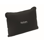 Cuscino effetto suede con imbottitura in fibra di seta per una seduta confortevole color nero vista principale