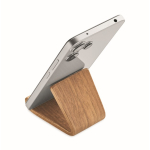 Supporto da tavolo per cellulare in legno di noce e pioppo color legno terza vista