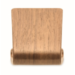 Supporto da tavolo per cellulare in legno di noce e pioppo color legno quinta vista
