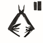Multitool pieghevole in alluminio e acciaio inox 13 in 1 con custodia color nero
