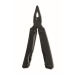 Multitool pieghevole in alluminio e acciaio inox 13 in 1 con custodia color nero seconda vista