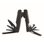 Multitool pieghevole in alluminio e acciaio inox 13 in 1 con custodia color nero terza vista