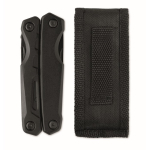 Multitool pieghevole in alluminio e acciaio inox 13 in 1 con custodia color nero nona vista