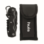 Coltello multiuso in alluminio e acciaio inox. 13 in 1 con custodia color nero vista principale
