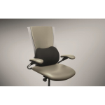 Cuscino ergonomico in schiuma viscoelastica per supporto lombare color nero terza vista fotografia