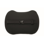 Cuscino ergonomico in schiuma viscoelastica per supporto lombare color nero settima vista