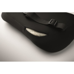 Cuscino ergonomico in schiuma viscoelastica per supporto lombare color nero vista fotografia