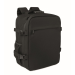 Zaino da viaggio in poliestere RPET con scomparto per laptop 20L color nero