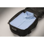 Zaino da viaggio in poliestere RPET con scomparto per laptop 20L color nero vista fotografia