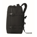 Zaino da viaggio in poliestere RPET con scomparto per laptop 20L color nero
