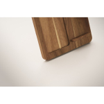 Caricatore wireless in legno con supporto per cellulare e cornice portafoto color legno quinta vista fotografica
