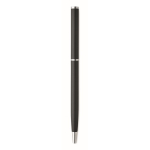 Penna a sfera in alluminio riciclato con clip cromata e inchiostro blu color nero quinta vista