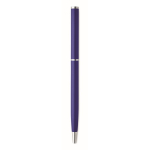 Penna a sfera in alluminio riciclato con clip cromata e inchiostro blu color blu quinta vista