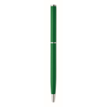 Penna a sfera in alluminio riciclato con clip cromata e inchiostro blu color verde quinta vista