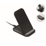 Supporto pieghevole di ricarica wireless per smartphone e ricarica USB-C 15W color nero