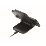 Supporto pieghevole di ricarica wireless per smartphone e ricarica USB-C 15W color nero terza vista