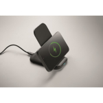 Supporto pieghevole di ricarica wireless per smartphone e ricarica USB-C 15W color nero sesta vista