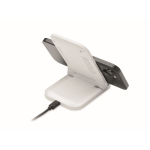 Supporto pieghevole di ricarica wireless per smartphone e ricarica USB-C 15W color bianco terza vista