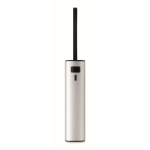 Powerbank in alluminio riciclato con indicatore di batteria e cavo 5.000mAh color argento opaco settima vista