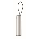 Powerbank in alluminio riciclato con indicatore di batteria e cavo 5.000mAh color argento opaco ottava vista
