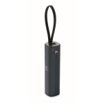 Powerbank in alluminio riciclato con indicatore di batteria e cavo 5.000mAh color blu mare vista principale
