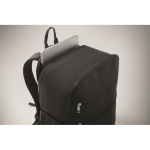 Zaino da viaggio in nylon idrorepellente con molte tasche 20L color nero terza vista fotografica