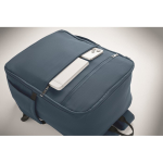 Zaino da viaggio in nylon idrorepellente con molte tasche 20L color blu ottava vista fotografica