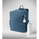 Zaino da viaggio in nylon idrorepellente con molte tasche 20L color blu vista fotografia