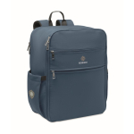 Zaino da viaggio in nylon idrorepellente con molte tasche 20L color blu vista principale