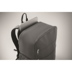 Zaino da viaggio in nylon idrorepellente con molte tasche 20L color grigio scuro terza vista fotografica