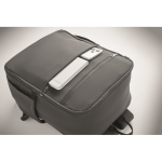 Zaino da viaggio in nylon idrorepellente con molte tasche 20L color grigio scuro ottava vista fotografica