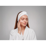 Fascia regolabile in microfibra per capelli per la cura del viso color bianco vista principale