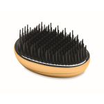 Spazzola per capelli in plastica e alluminio con funzione districante color oro seconda vista