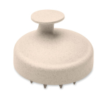 Spazzola massaggiante in plastica per massaggiare ed esfoliare il cuoio capelluto color beige