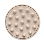 Spazzola massaggiante in plastica per massaggiare ed esfoliare il cuoio capelluto color beige