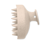 Spazzola massaggiante in plastica per massaggiare ed esfoliare il cuoio capelluto color beige