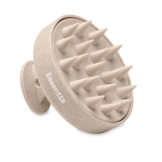 Spazzola massaggiante in plastica per massaggiare ed esfoliare il cuoio capelluto color beige